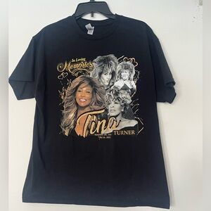 Tina Turner Tribute Short Sleeve Black Tee - Size L